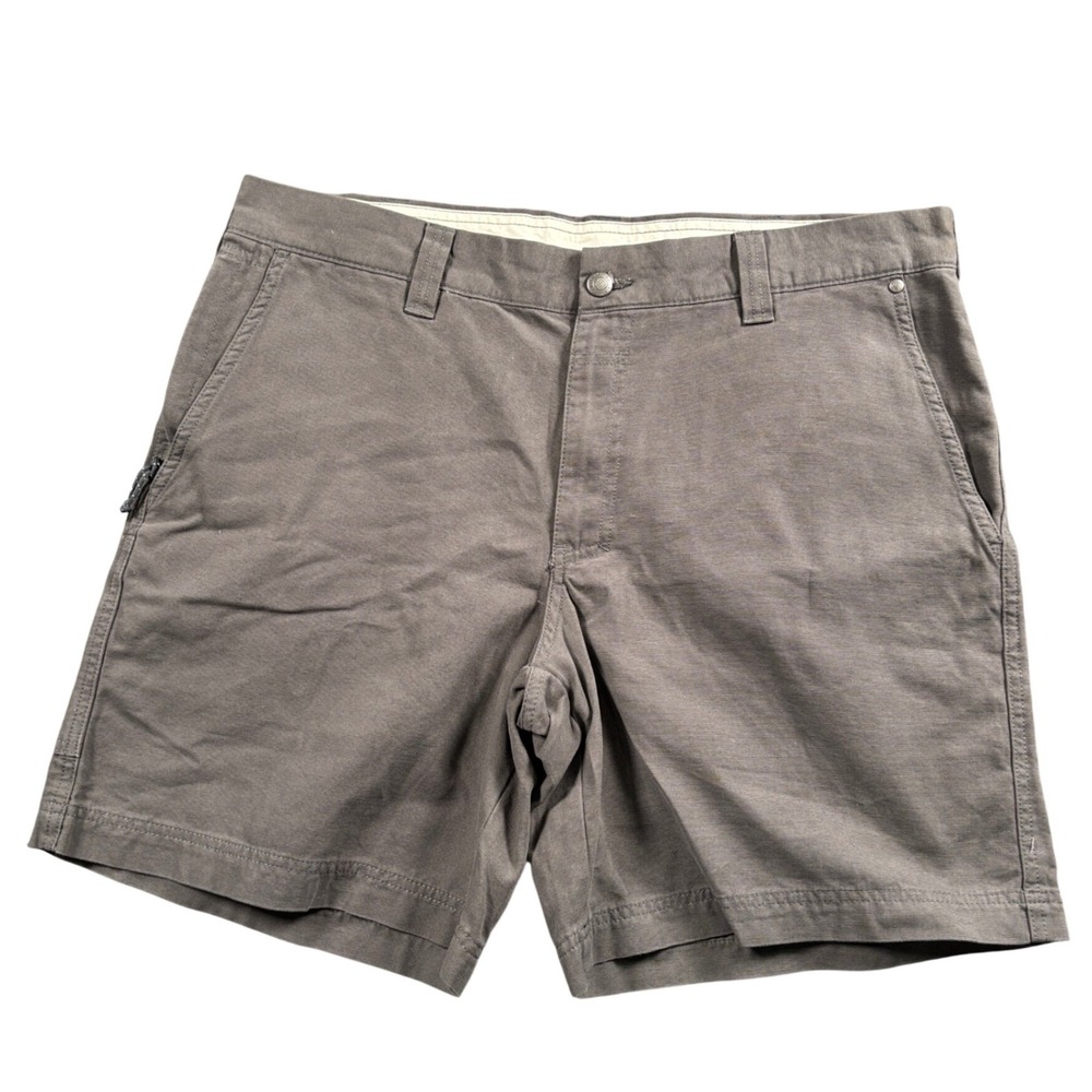 Columbia Canvas Utility Hiking Shorts Men 36 Gray Gorpcore Outdoor Fishing